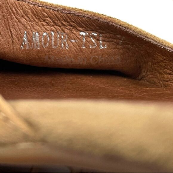 Jeffrey Campbell Amour Tassel Ankle Wrap Tan Suede Pointed Toe Flats size 7.5 - Picture 12 of 12